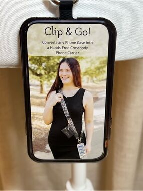 Save the girls , Clip & Go Phone Clip Crossbody Strap with wallet